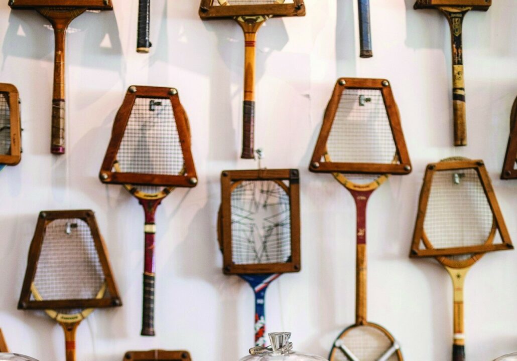 Woven Wall hanging - Vintage Tennis Racquets workshop