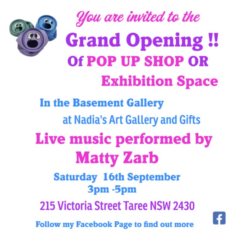 Nadias Art Gallery and Gifts pop up space
