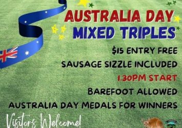 Australia Day Mixed Triples Lawn Bowls