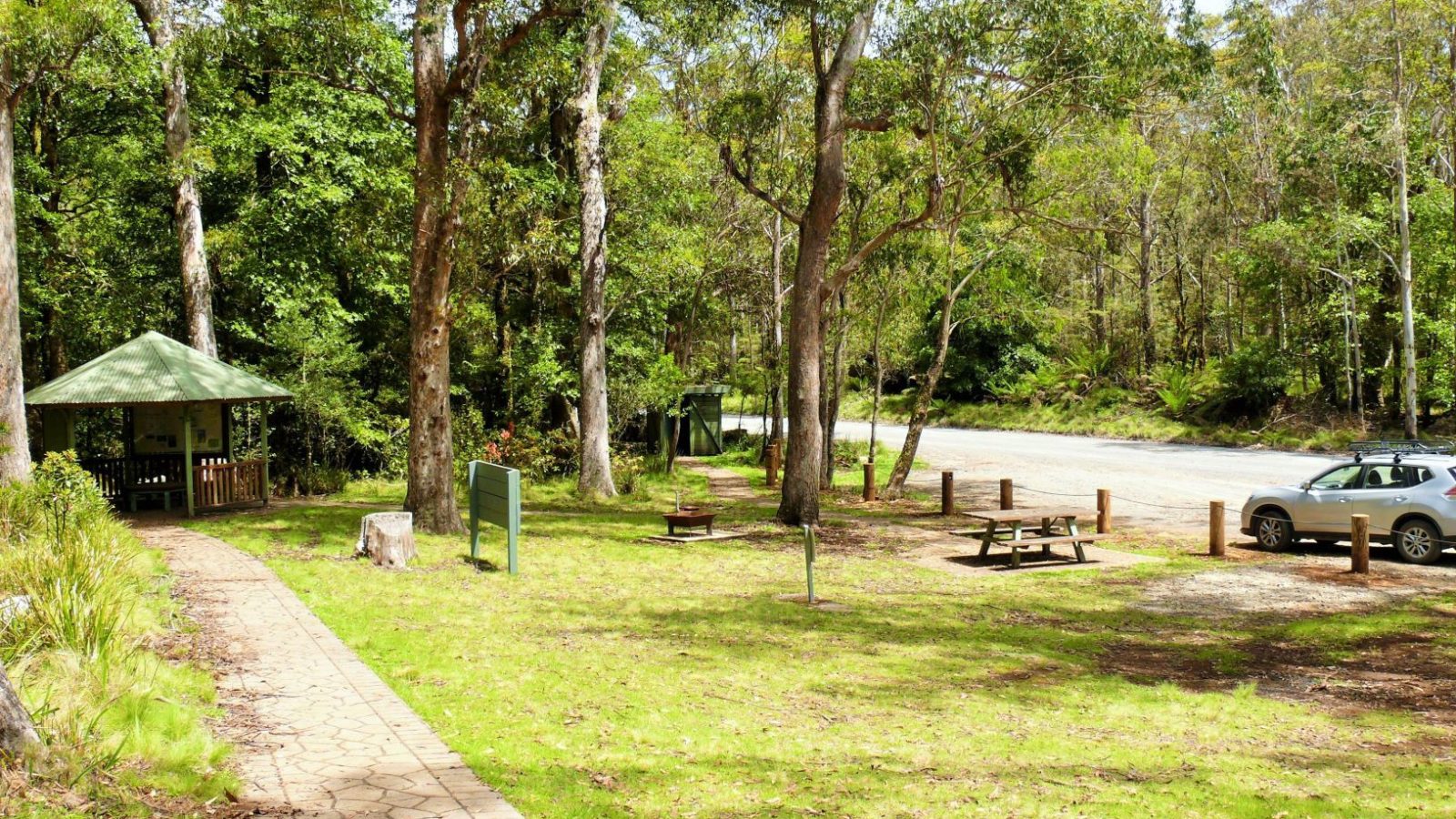 Devils Hole Picnic Area, picnic facilities, close by parking and restrooms.