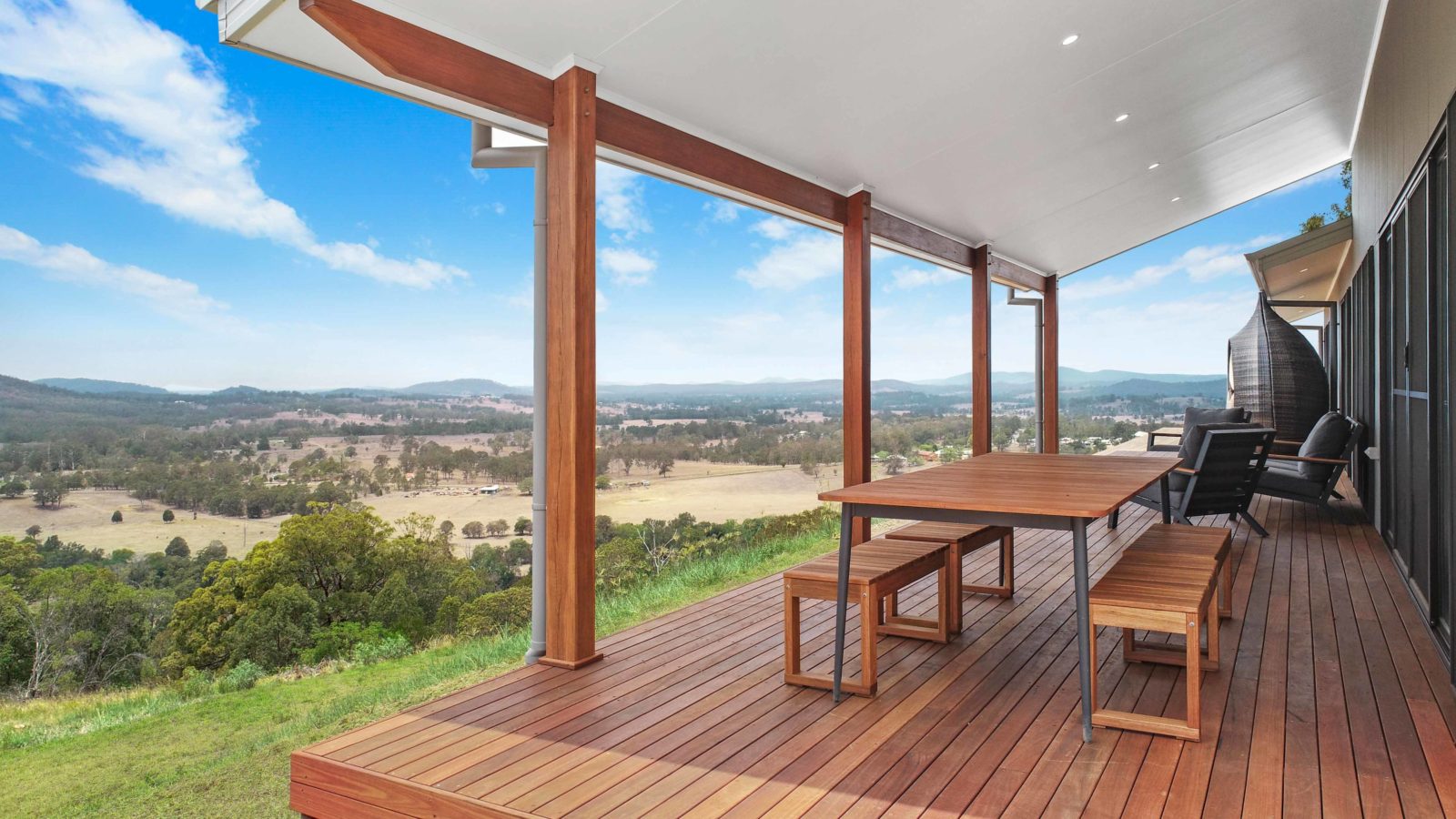 Dungannon Eco Retreat deck with views