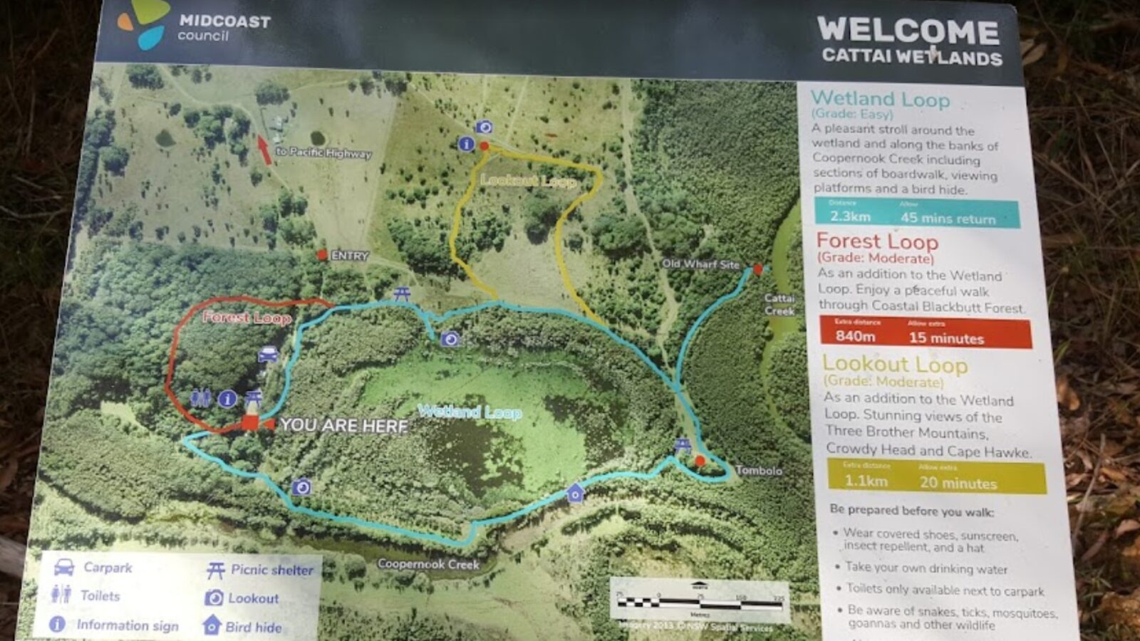 Cattai Wetlands walk map