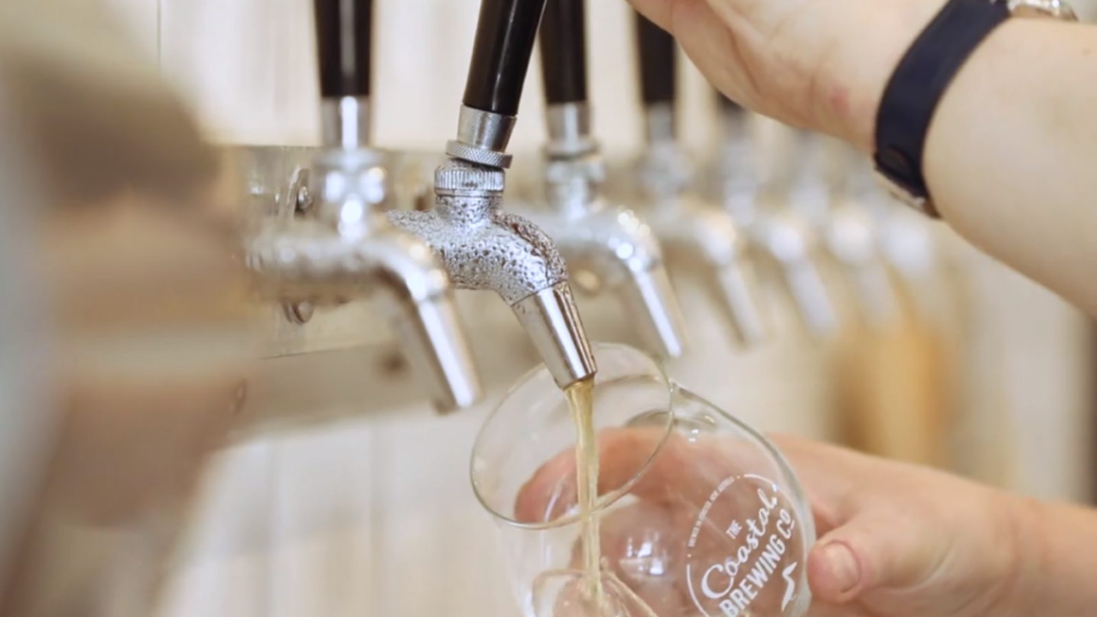 Coastal Brewing Co tap pour