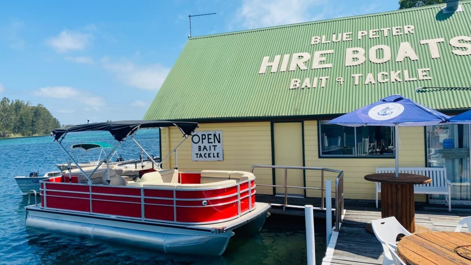 Barbecue boat hire from Blue Peter Boatshed Forster
