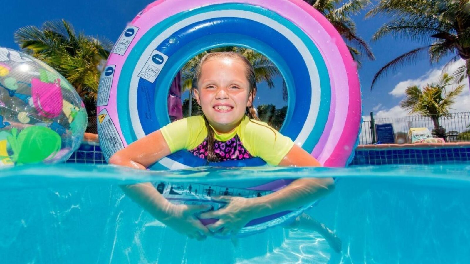 Big4 Happy Hallidays kid in pool