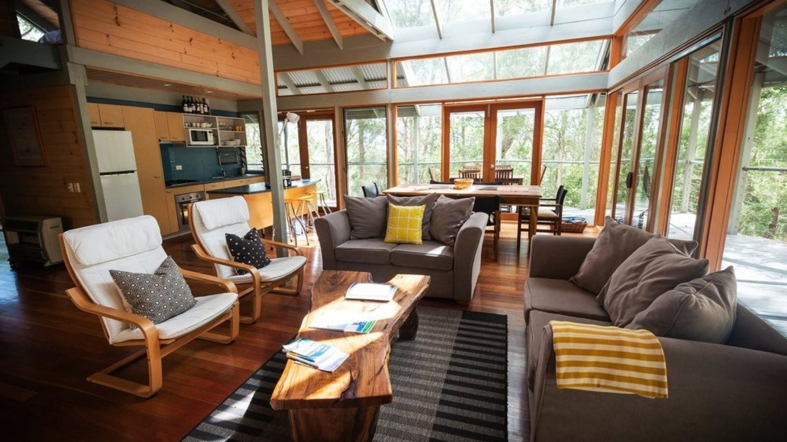 Bombah Point Eco Cottages interior living space