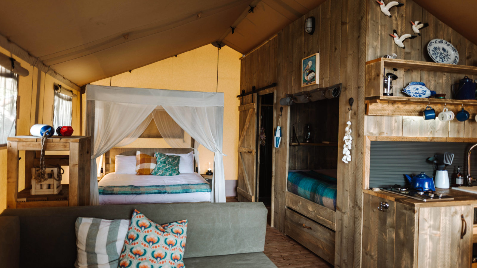 Myall River Camp's glamping tents and tiny houses (photos by @wanderingdonut)