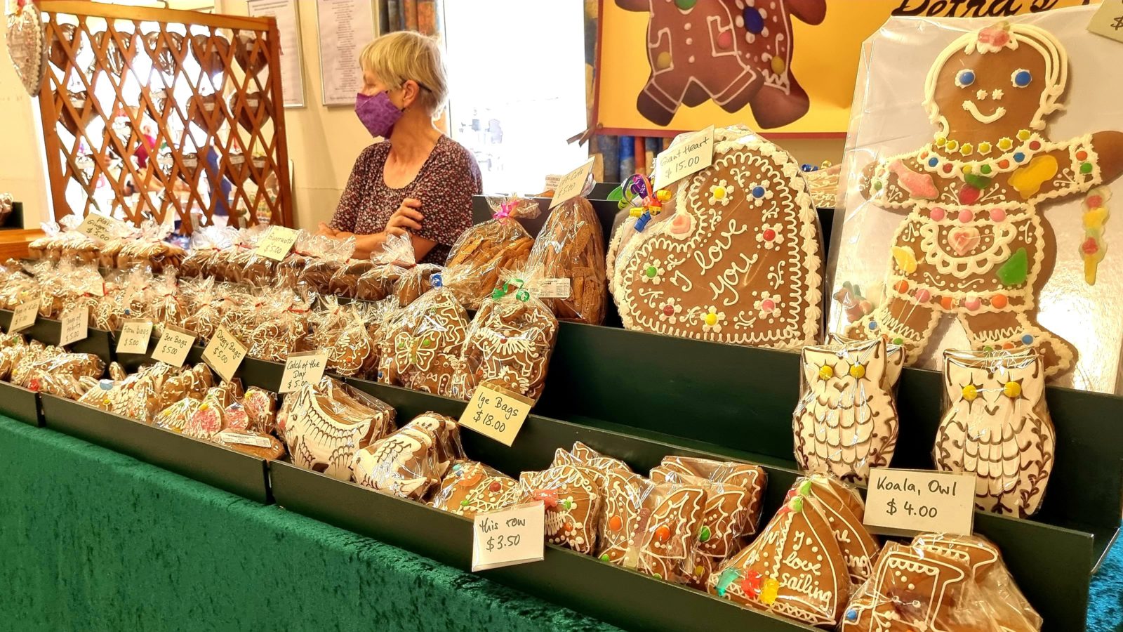 Nabiac Farmers Market gingerbread display