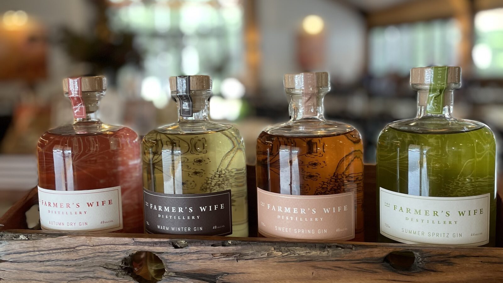 The Farmers Wife Distillery gin selection