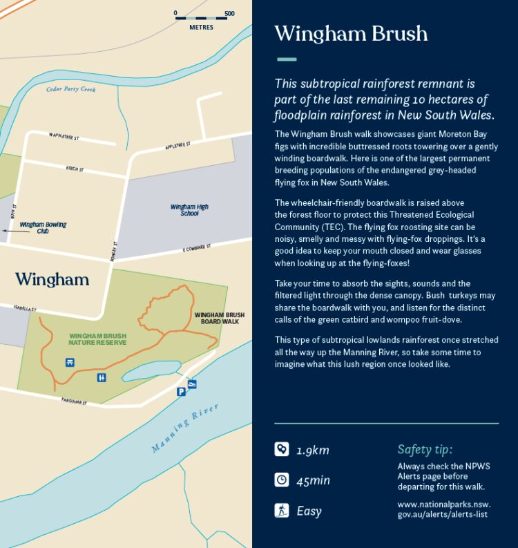 Wingham Brush walk map