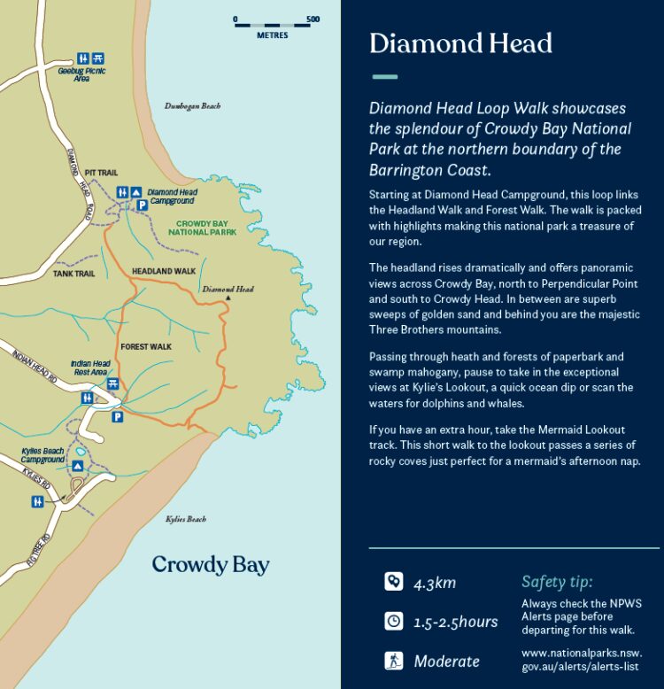 Diamond Head walks map