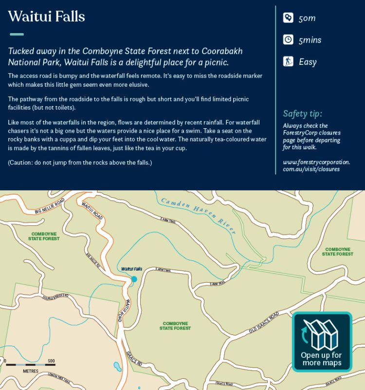 Waitui Falls walk map