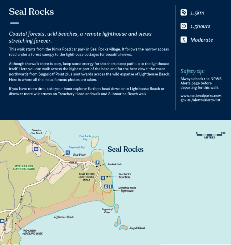 Seal Rocks walks map
