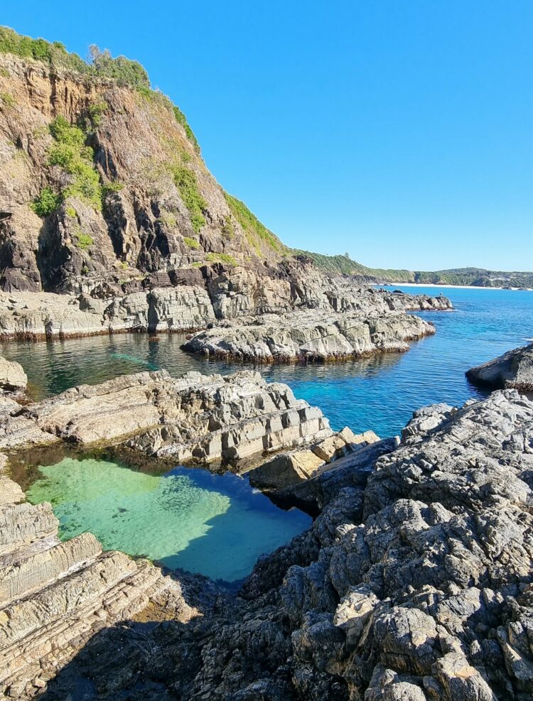 The natural pool at Cape Hawke sometimes called the Fairy Pool.
