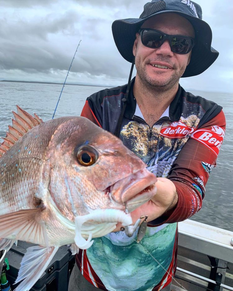 Luke with a decent snapper