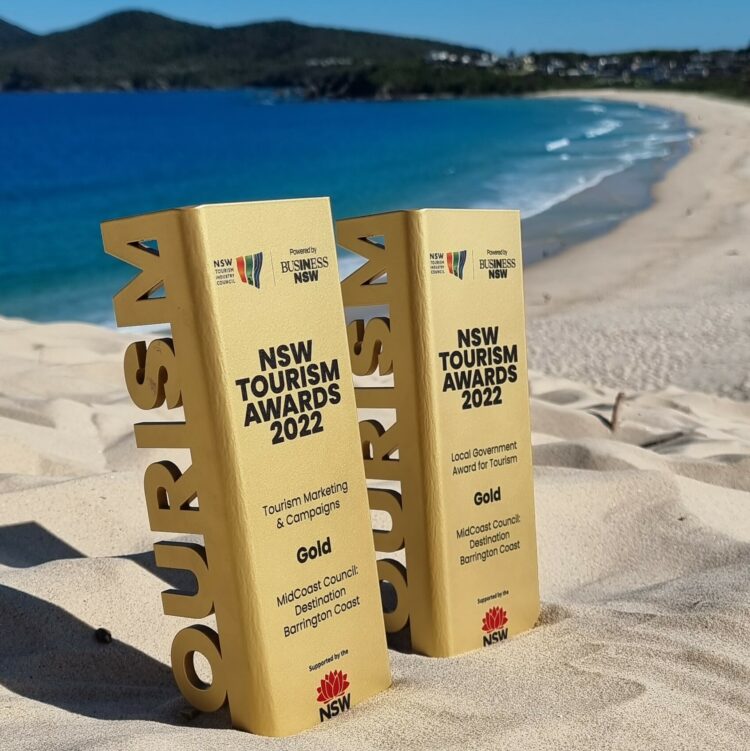 Double gold awards at NSW Tourism Awards November 2022... the best tourism marketing in the state!