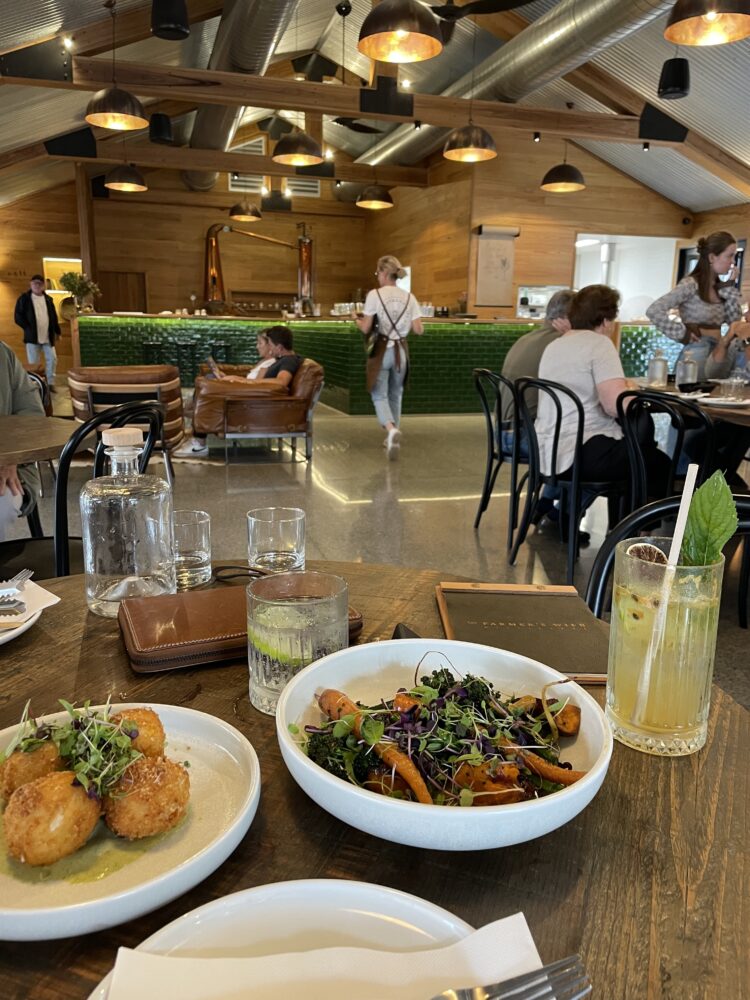 Award-winning gin and delicious food at The Farmers Wife Distillery at Allworth.