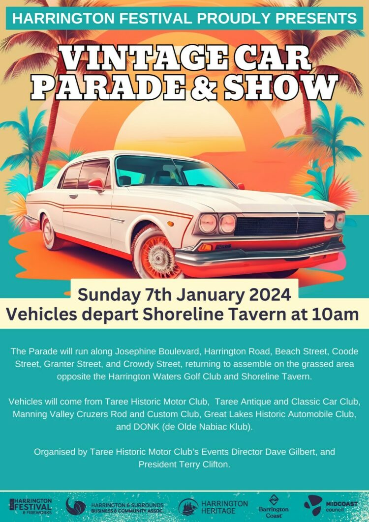 Vintage car parade show