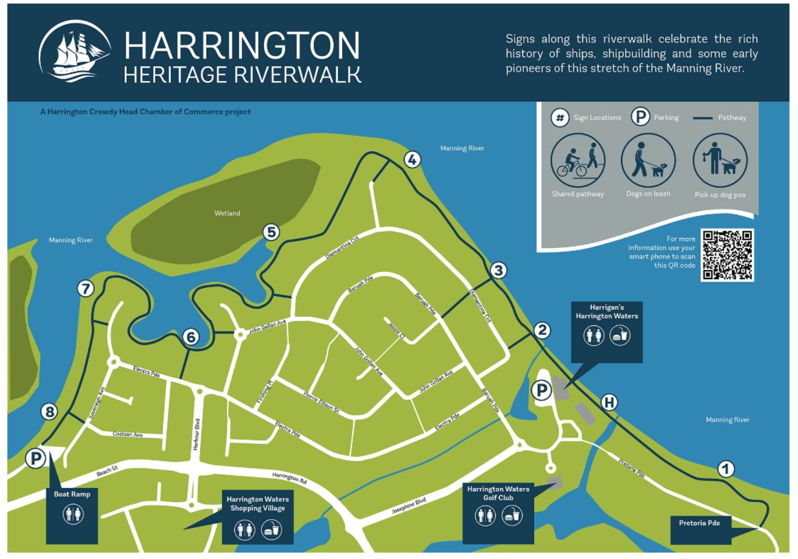 Harrington Waters Heritage Riverwalk.