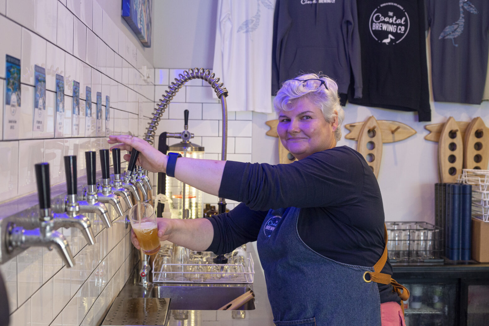 Craft beers brewed in Forster by David and Helen Black from The Coastal Brewing Company.