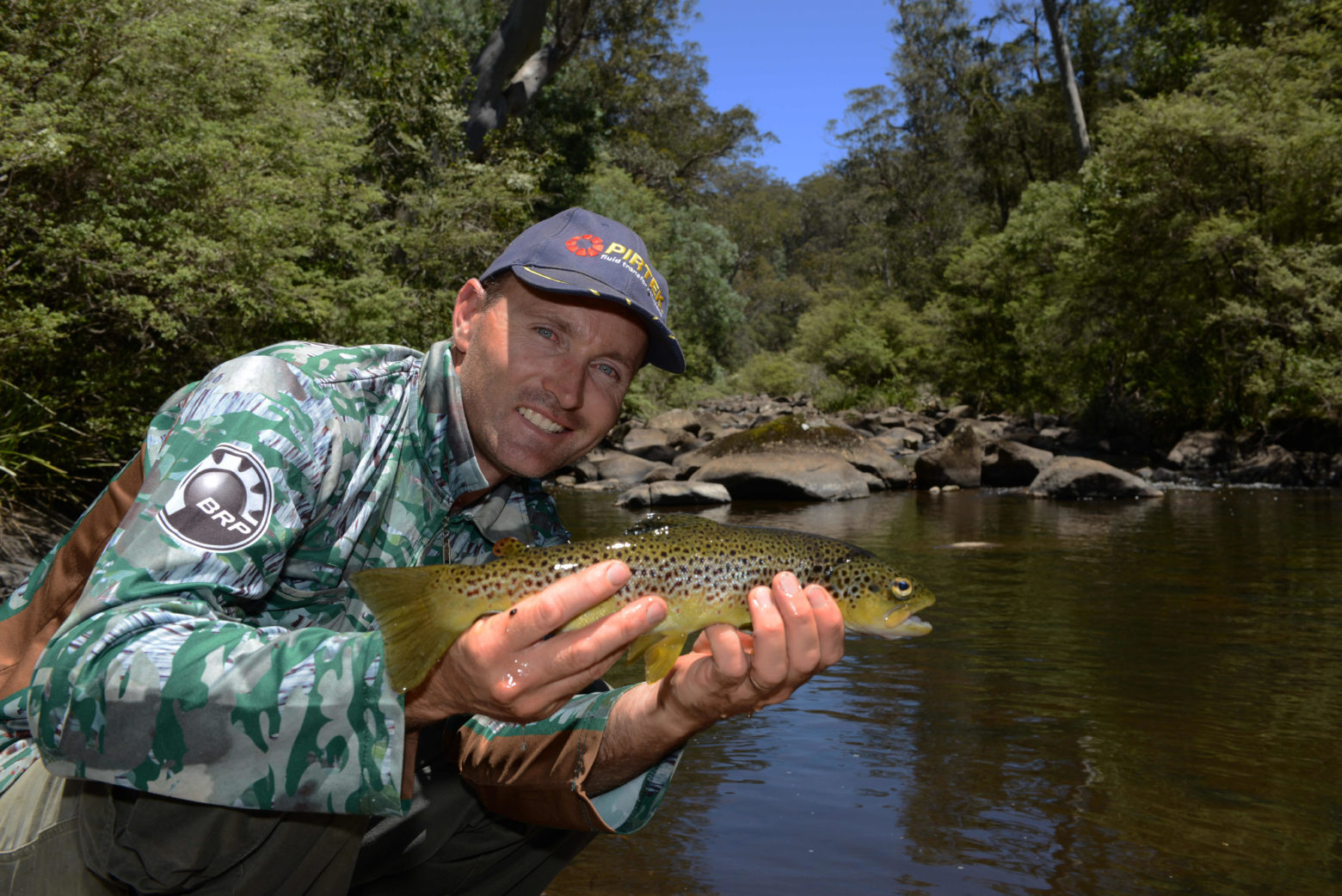 Michael Guest with Barrington Tops brown trout