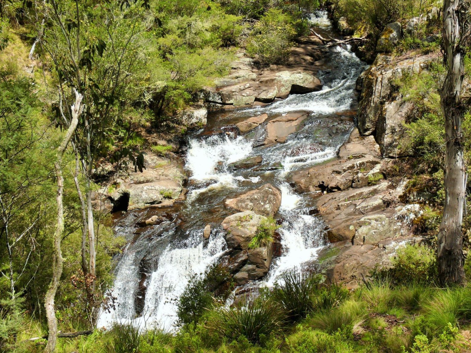 Polblue Falls, Barrington Tops, large rock falls