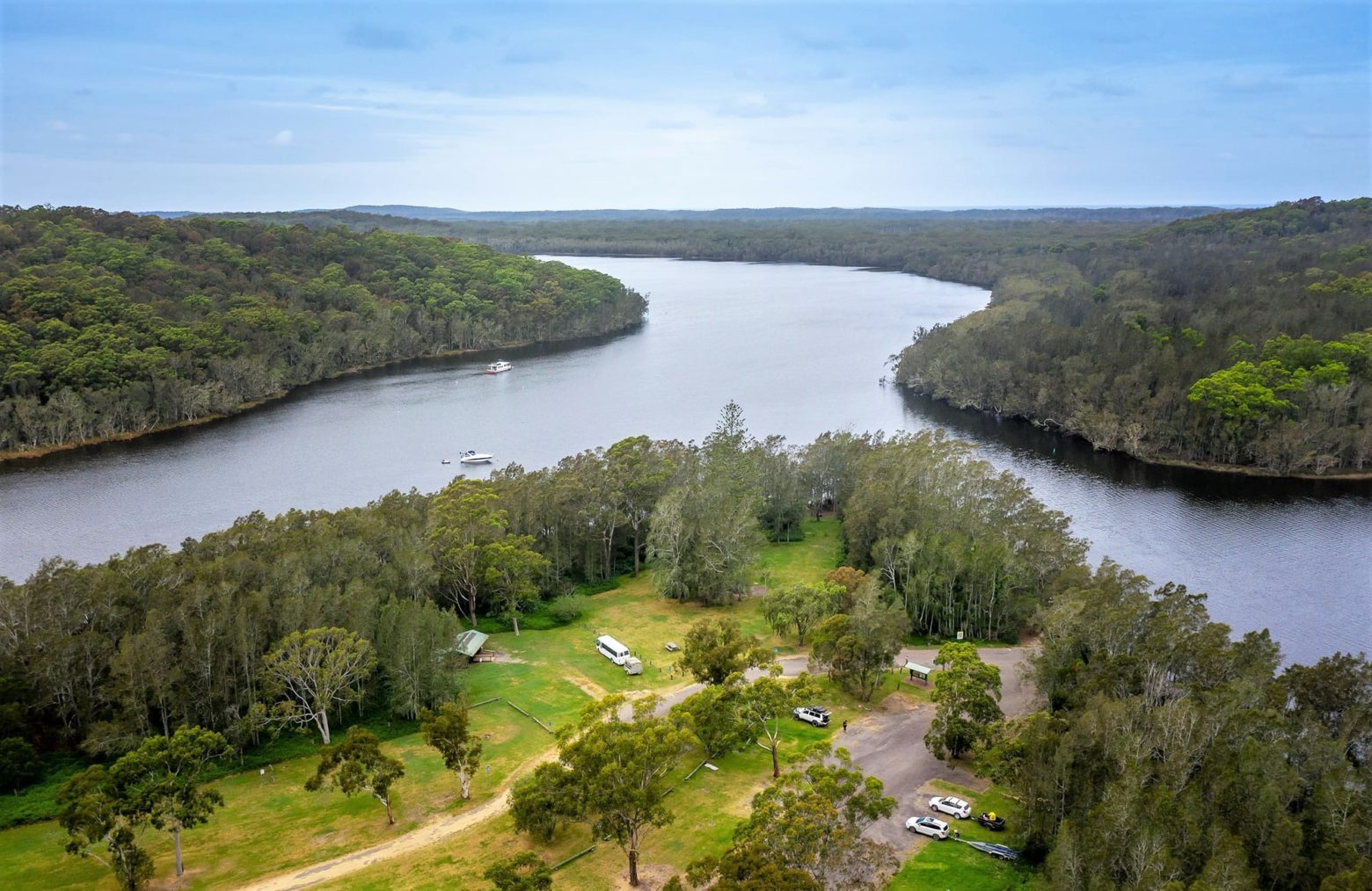 Violet Hill Campground in Myall Lakes National Park.